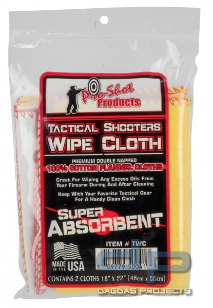 Pro-Shot Tuch zur Pflege von Waffen - Tactical Wipe Cloth (2 Stück pro Packung)