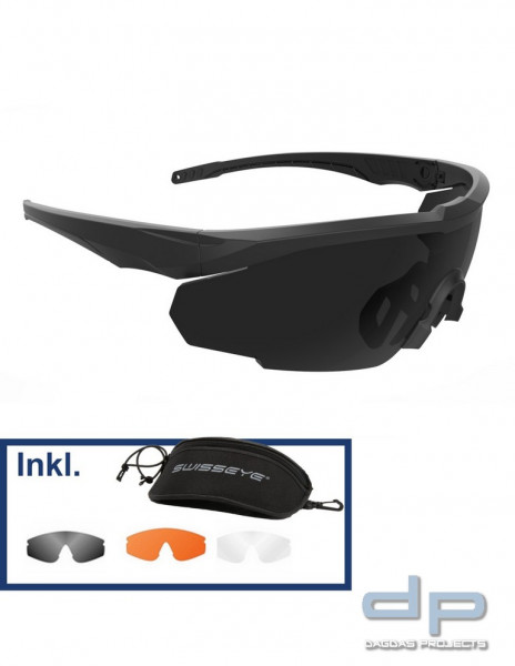 SWISS EYE® Takt. Schutz-/Schiessbrille &quot;Nighthawk PRO&quot; inkl. Wechselscheiben