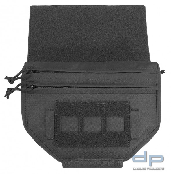 WAS Laser Cut Drop Down Utility Pouch in 2 Farben Farbe: Schwarz