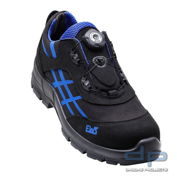 EWS Dynamic Safety Halbschuh S3 SRC Schwarz/Blau mit blauer Applikation Größe: 42