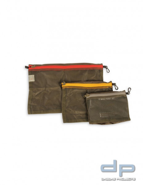 Tasmanian Tiger Mesh Pocket 3er Set in Oliv