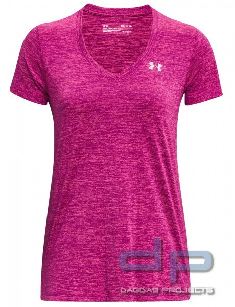 Under Armour Damen Tech Twist V-Neck T-Shirt in Lila