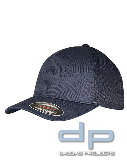 Flexfit Jaquard Camo Cap in Navy und Weiß in verschiedenen Größen